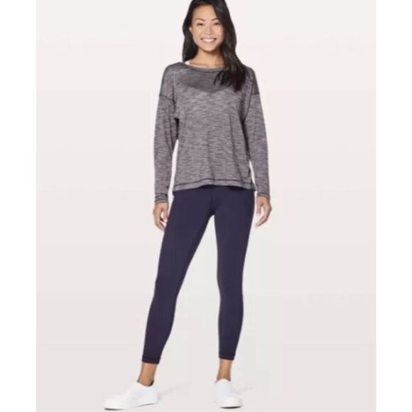 ✨Lululemon Laced With Intent Grey Laced Back Long Sleeve Sz 6 Top✨ - Picture 6 of 12